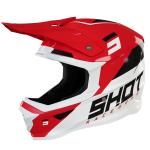 Casque cross Shot FURIOUS CHASE - RED WHITE GLOSSY 2022