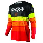 Maillot cross Shot by Freegun DEVO STRIPE - RED NEON YELLOW 2021