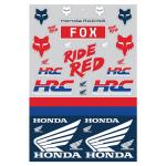 Planche de stickers Fox HONDA TRACK PACK