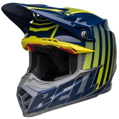 Casque cross Bell MOTO-9S FLEX SPRINT MATTE GLOSS DARK BLUE/HI-VIZ YELLOW 2022