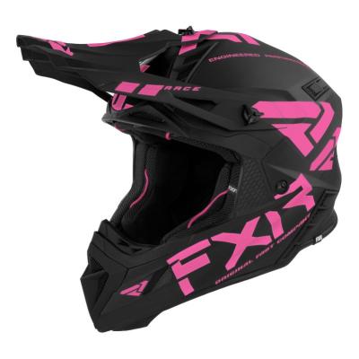 Casque cross FXR HELIUM RACE DIV BLACK/ELEC PINK 2022