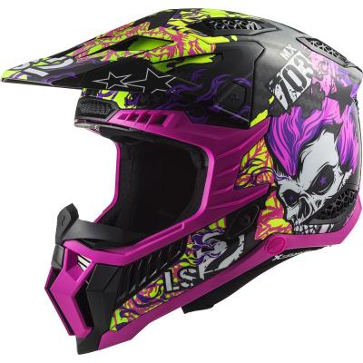 Casque cross LS2 MX703 C - X-FORCE - FIRESKULL - VIOLET 2023