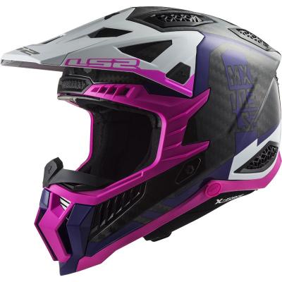 Casque cross LS2 MX703 C - X-FORCE - VICTORY - FLUO PINK VIOLET 2023