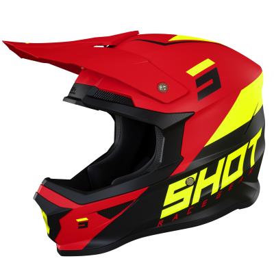 Casque cross Shot FURIOUS CHASE - RED NEON YELLOW MATT 2022