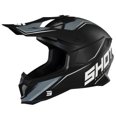 Casque cross Shot LITE PRISM - BLACK WHITE MATT 2022