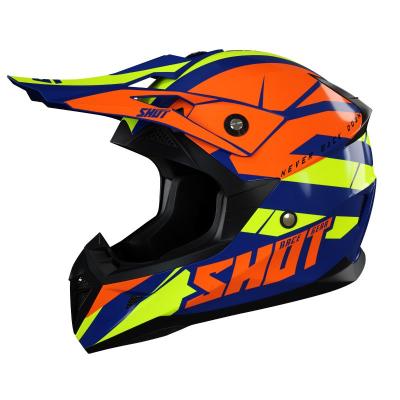 Casque cross Shot PULSE REVENGE - NAVY ORANGE NEON YELLOW GLOSSY 2022