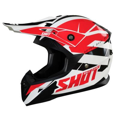 Casque cross Shot PULSE REVENGE - WHITE RED BLACK GLOSSY 2024