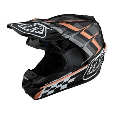 Casque cross TroyLee design SE4 POLYACRYLITE WARPED 2024