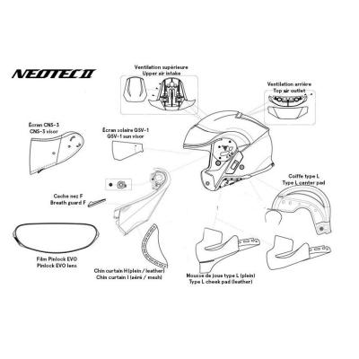 Coiffe Shoei NEOTEC II