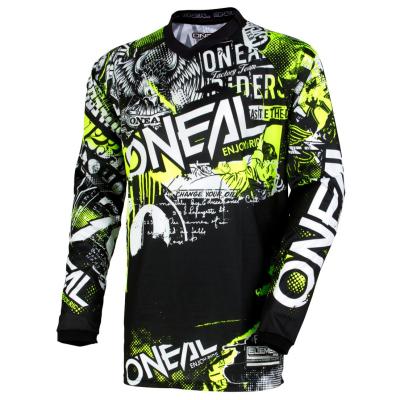 Maillot cross O'Neal ELEMENT - ATTACK - BLACK HI-VIZ 2023