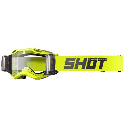 Masque cross Shot IRIS 2.0 - SOLID NEON YELLOW ROLL OFF 2024