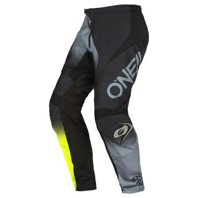 Pantalon cross O'Neal ELEMENT - RACEWEAR V.22 - BLACK GRAY NEON YELLOW 2023