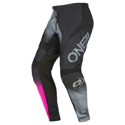 Pantalon cross O'Neal ELEMENT WOMENS - RACEWEAR V.22 - BLACK GRAY PINK 2023