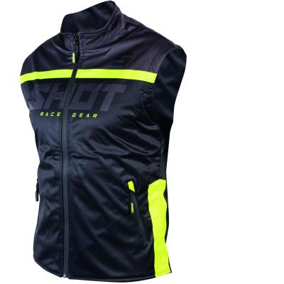 Veste enduro Shot BODYWARMER LITE 2.0 - BLACK NEON YELLOW 2024